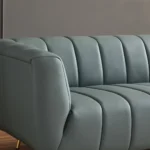 Upholstered Leather Couch - Image 3