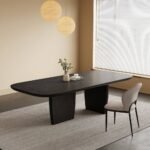 Mid Century Modern Black Dining Table - Image 2