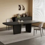 Mid Century Modern Black Dining Table - Image 3