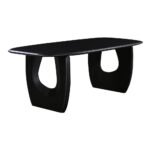 Black Wood Dining Table - Image 2