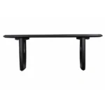 Black Wood Dining Table - Image 3