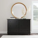 Modern Black Wood Dresser - Image 2