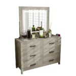 Glitz Dresser with Mirror 6-Drawer - Image 2