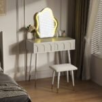 Modern Makeup Vanity Desk with Drawers - Image 3