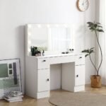 Vanity Table with Lighted Mirror and 3 Drawers - Image 2