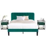 3-Pieces Upholstered Platform Bed Frame - Image 3