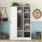 3-Door Wardrobe with Storage Shelves - Image 3