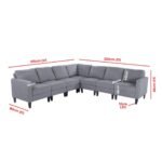 Mahra 7-Seater Sectional Sofa Set - Image 7