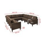 Modern 10-Seater U-shaped Sectional Sofa - Image 7