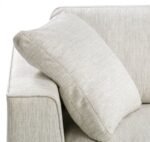 Prism 3 Seater Italian Design Linen Upholstery Sofa – Off-White - Image 4