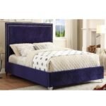 Peaceful Pulse Velvet Upholstered Platform Bed - Image 2