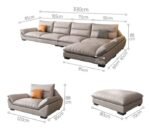 Empress 6 Seater Sectional Leather Sofa - Image 3