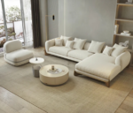 Elegance Fleece Fabric Overstuffed Multifunction Sofa Set - Image 3