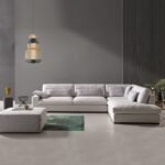 Plain Fabric Corner Sofa