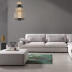 Plain Fabric Corner Sofa - Image 2