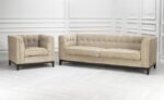 Velvet Tufted Sofa - Image 3