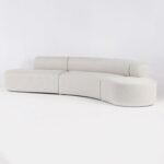 Belmont 4 Seater Fabric Sofa – Cream