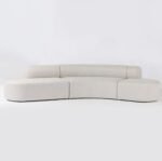 Belmont 4 Seater Fabric Sofa – Cream - Image 2