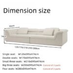 SereniCloud Fleece Fabric Overstuffed  Sofa - Image 5