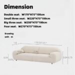 Regal Fleece Fabric Overstuffed Sofa - Image 2