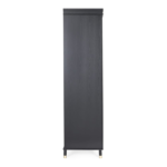 6-Door Wardrobe, Black - Image 5