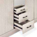 5-Door Wardrobe, Grey - Image 2