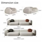 Ember Fleece Fabric Sofa - Image 3