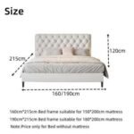 AriaDream Tufted Bed Frame Modern King Queen/Size - Image 4