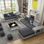Nimbus 8-Seater Velvet L-Shape Sofa