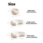 Noble Luxury Fabric Cloud Shaped Sofa - Image 5